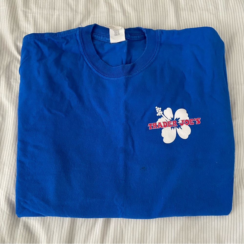 TRADER JOES BLUE LONG SLEEVE SHIRT SIZE M UNISEX